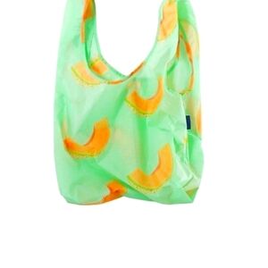 NWT BAGGU CANTELOUPE Reusable Bag - Discontinued Pattern GREEN ORANGE